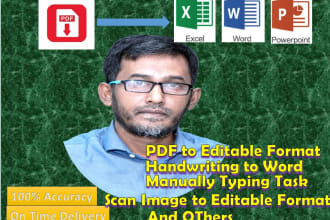 do PDF to word, handwriting to word, convert scan pdf to excel