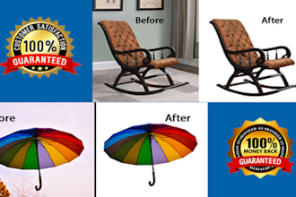 do image resize, retouch and background removal