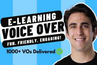 record an elearning or corporate american male voice over narration in english