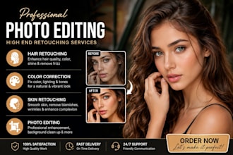 do photo editing, hair retouching, color, skin retouching
