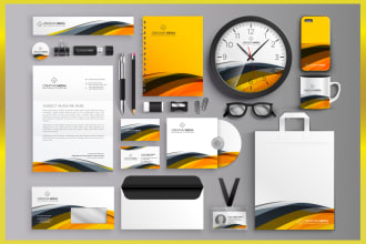 do stationary design with brand identity