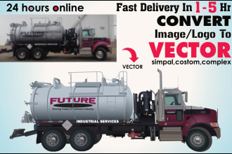 convert complex detailed image,logo to vector in 12 hour