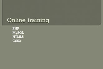 teach PHP and mysql online through skype