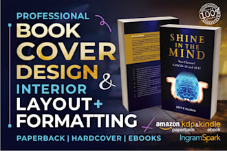 do book cover design, book formatting, and layout design