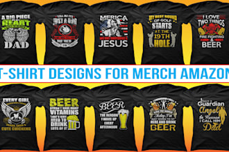 create awesome custom t shirt design and illustration