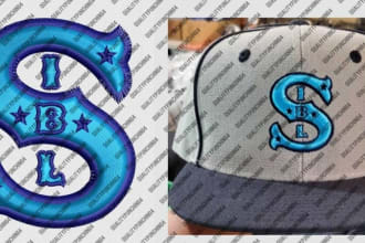 3d puff hat design foam embroidery design