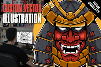 create custom graphic tee hand drawn with pen illustration