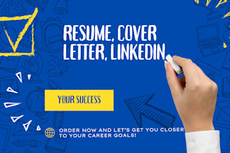 craft an ats optimized resume, cv, tailored cover letter, or linkedin profile