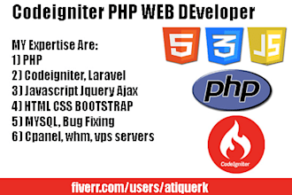 create website using php codeigniter javascript jquery ajax
