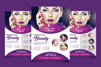 make beauty salon flyer, spa flyer