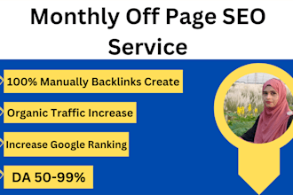 do manual white hat backlinks with monthly off page SEO services