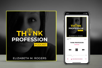 design a professional podcast cover art, podcast logo