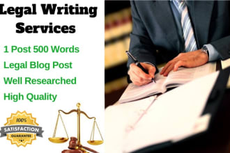 write legal post SEO optimized researched law blog website