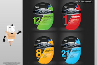 packaging box, label  and dieline design