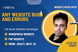 fix any website bugs and errors