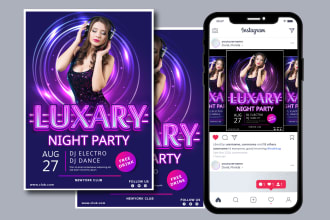 design party flyer,  poster design for your business in 24 hours