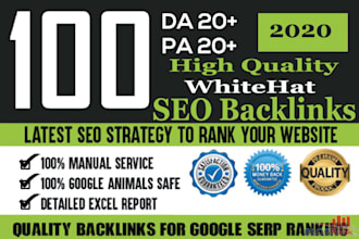 create high quality 100 SEO contextual dofollow backlinks