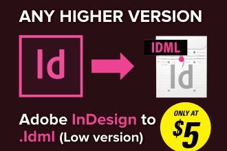 convert any adobe indesign to idml for lower versions
