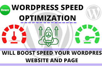 do wordpress speed optimization and improve website speed
