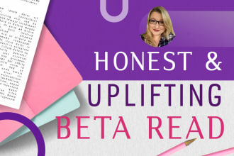 beta read your book and give detailed feedback