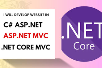 develop website in asp aspnet mvc net core for you