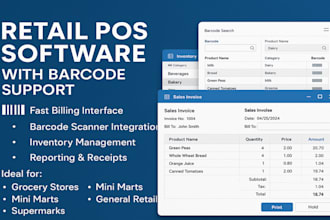 provide retail pos software with barcode support