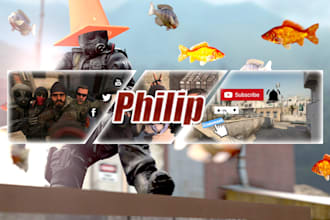 youtube or twitch banner and profile picture
