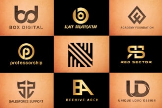 do minimal initials text symbolic monogram initial letters graphic logo design