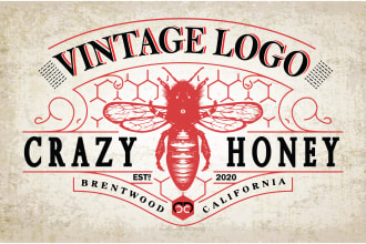 design a retro vintage logo for you