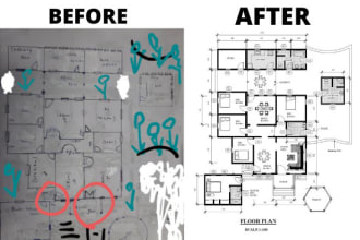 convert your PDF, image , sketch drawing to auto cad