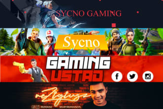 design an eye catching youtube banner and logo