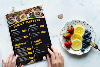 create menu and price list