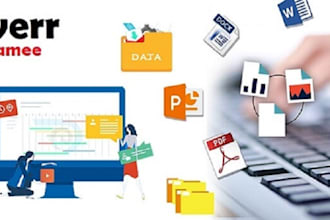 do data entry, web research and article write
