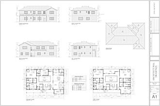 draw a set of architecturl drawings in autocad