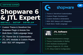 customize shopware and jtl shop