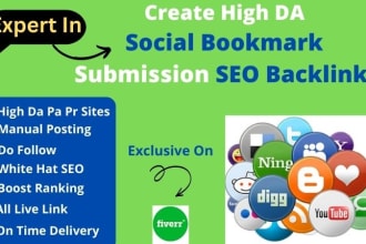 do manually social bookmark submission SEO backlinks