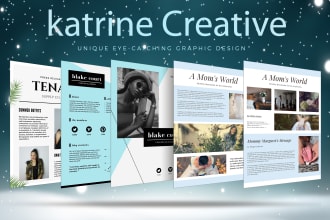 make a media kit or press pack for a brand, blog, influencer