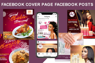 design facebook page cover and profile logo in 2 hour