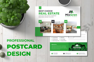 design modern real estate postcard or eddm postcard