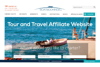 create travel tour affiliate website