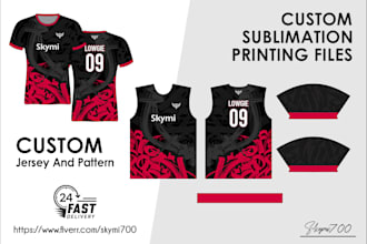 design jersey and print ready sublimation pattern files