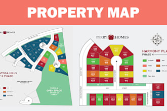 design high quality property map illustration