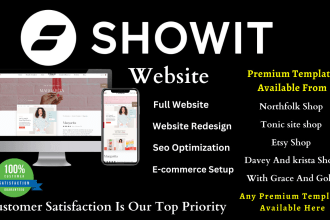 redesign any showit premium template