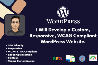design, create, build responsive modern wordpress website