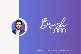 design an awesome brush logo design