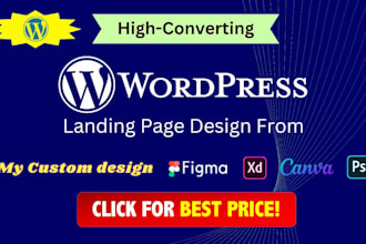 create wordpress landing page using elementor