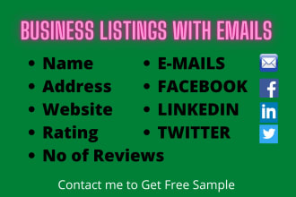 scrape business listings from google maps with emails