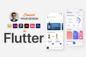 convert xd, figma, and PSD to responsive flutter app design