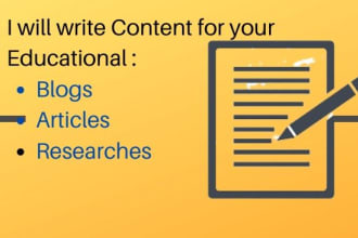 write well researched educational blogs articles