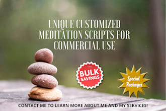 create unique customized meditation scripts